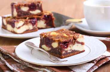 Cherry cheesecake marbled brownies