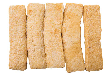 Raw fish fingers or fish stick