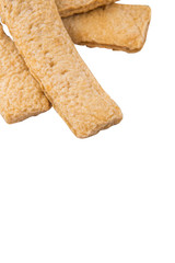 Raw fish fingers or fish stick