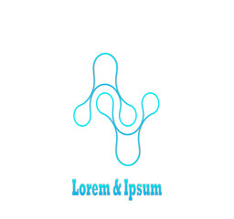 Business blue abstract logo geometric elements background