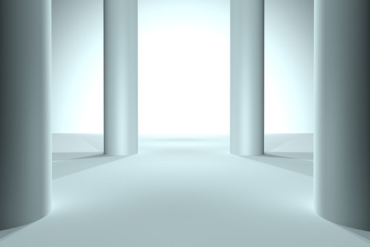 White background