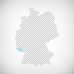 Saarland Karte Schraffur