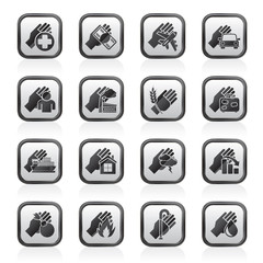 Insurance and risk icons - vector icon set