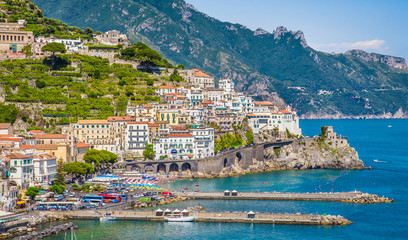 Fototapeta na wymiar Town of Amalfi, Amalfi Coast, Campania, Italy