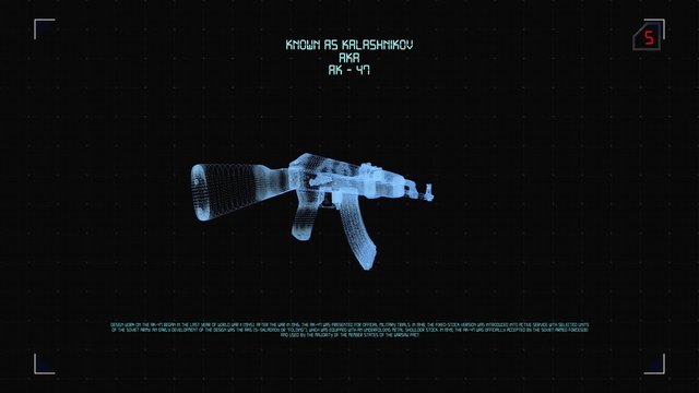 HUD screen with AK 47