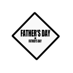 Fathers day black stamp text on white background