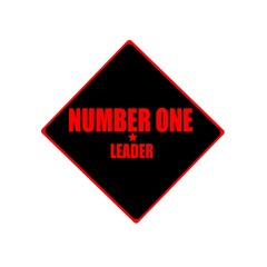 Obraz premium number one leader red stamp text on black background