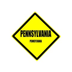 PENNSYLVANIA black stamp text on yellow background
