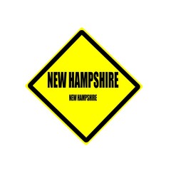 Obraz premium New hampshire black stamp text on yellow background