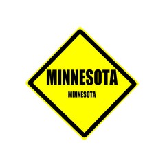 Minnesota black stamp text on yellow background