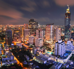 skyline bangkok twilight