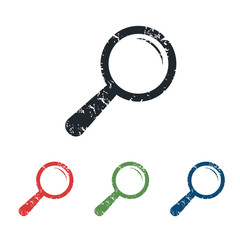 Search grunge icon set