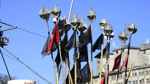 Markierungsbojen eines Fischkutters
