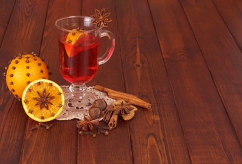 Glass of mulled wine