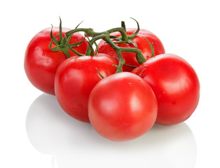 Tomatoes isolated on white