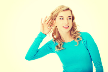 Woman listening gossip