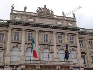 Fototapeta na wymiar The old building of the Austrian Lloyd in Trieste