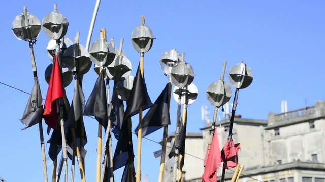 Markierungsbojen eines Fischkutters

