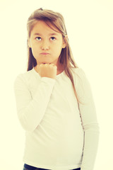 Fototapeta premium Gril thinking about something interesting