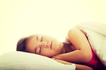 Obraz na płótnie Canvas Little girl sleeping