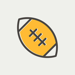 Football ball thin line icon
