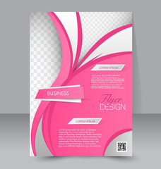Naklejka premium Flyer template. Business brochure. Editable A4 poster
