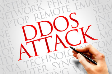 DDOS Attack word cloud concept