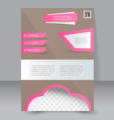 Flyer template. Business brochure. Editable A4 poster