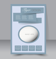 Flyer template. Business brochure. Editable A4 poster
