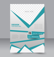Flyer template. Business brochure. Editable A4 poster