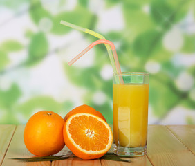 Juice on a wooden table