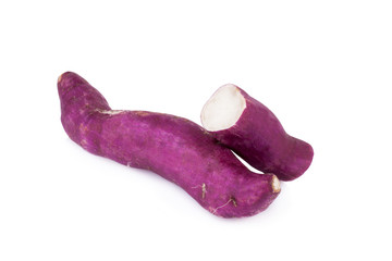 sweet potato on the white background