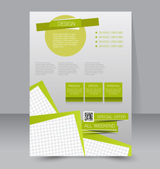 Flyer template. Business brochure. Editable A4 poster