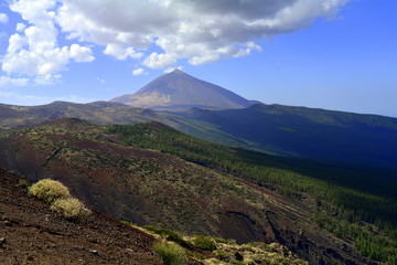 Naklejka na ściany i meble Tenerife. Vista del Teide desde un mirador 