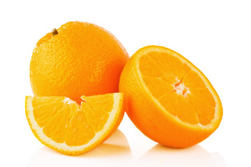 Orange on a white background