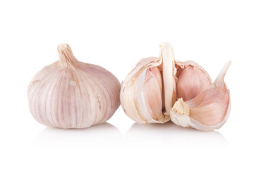 Garlic isolated on white background