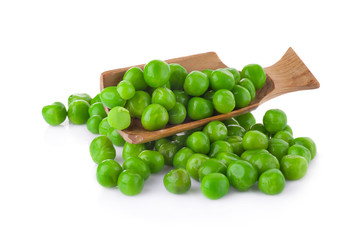 green beans on white background