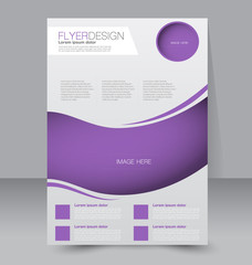 Flyer template. Business brochure. Editable A4 poster