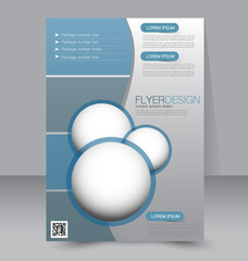 Flyer template. Business brochure. Editable A4 poster