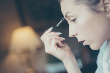 Woman is preparing for wedding