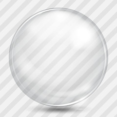Big white transparent sphere. Transparency only in vector file