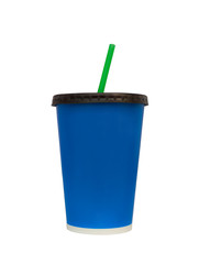 Fast Food Drinking Cup Isoleted On White, Clipping Paths