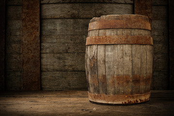 wooden barrel