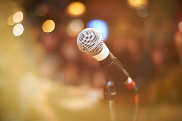 microphone in concert hall - 83825315