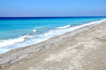 Beach surrounding Rhodes city