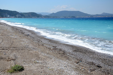 Beach surrounding Rhodes city