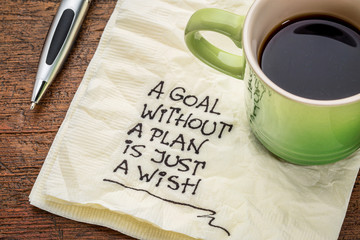 goal without plan is just wish - obrazy, fototapety, plakaty