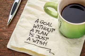 Fototapeten goal without plan is just wish © MarekPhotoDesign.com