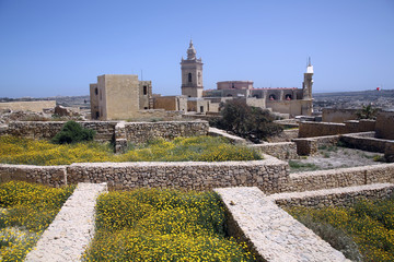 Fototapeta na wymiar Cathedral and Citadel,Gozo