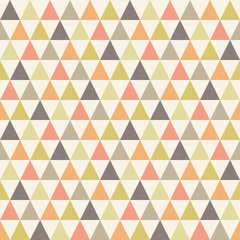 Fototapeta na wymiar seamless hipster triangle geometric coral brown yellow